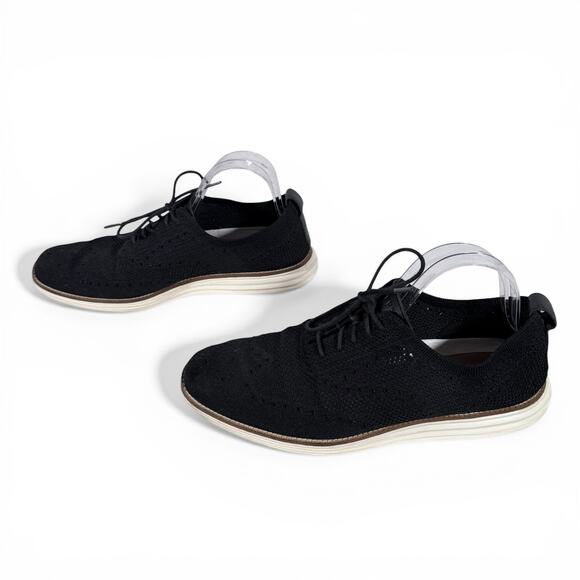 Cole Haan Men\'s 11M Black Originalgrand Stitchlite Wingtip Textile Laces Oxfords main image 4